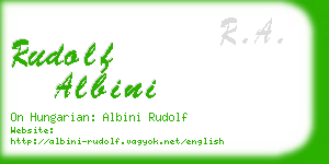 rudolf albini business card